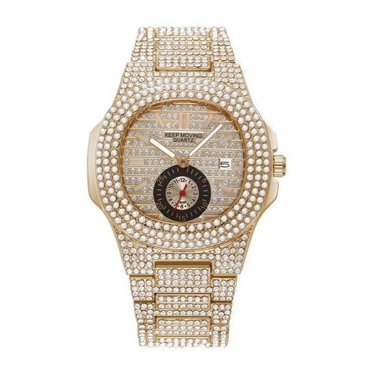 Men's Fashion Fully-Jewelled Calendar Quartz Watch
