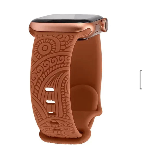 Designer Silicone Watch Strap – Engraved Edition