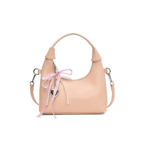 Fashion Portable Women's Cute Simple Trendy Crossbody Bag – PU Leather with Zipper Compartments
