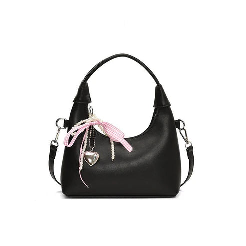 Fashion Portable Women's Cute Simple Trendy Crossbody Bag – PU Leather with Zipper Compartments