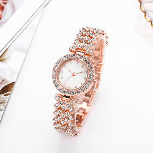 Fashion Simple Women's Quartz Watch – Diamond Alloy Edition