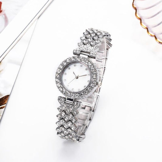 Fashion Simple Women's Quartz Watch – Diamond Alloy Edition