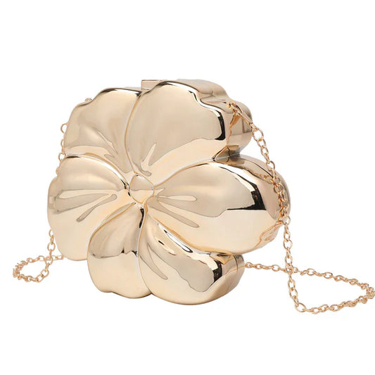 Flower Acrylic Clutch & Crossbody Bag – Elegant Evening Purse