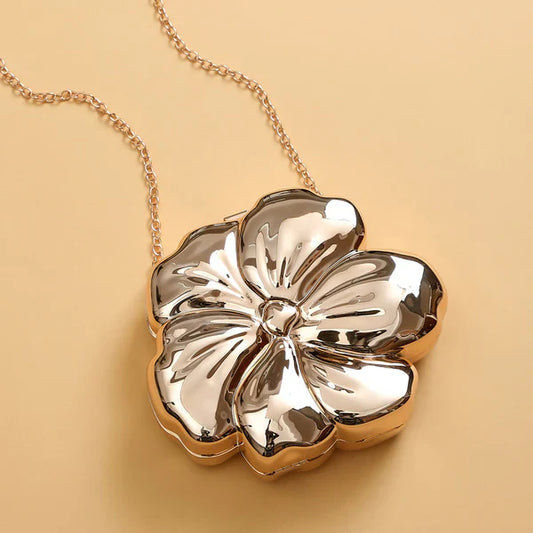Flower Acrylic Clutch & Crossbody Bag – Elegant Evening Purse