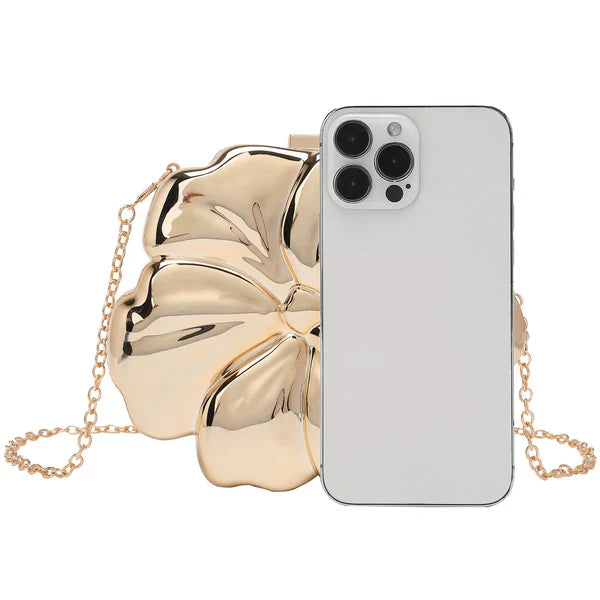 Flower Acrylic Clutch & Crossbody Bag – Elegant Evening Purse