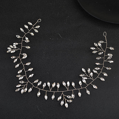 Horse Eye Silver Flexible Chain Headband – Wedding Hair Accessory