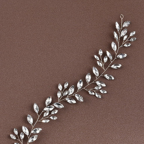 Horse Eye Silver Flexible Chain Headband – Wedding Hair Accessory