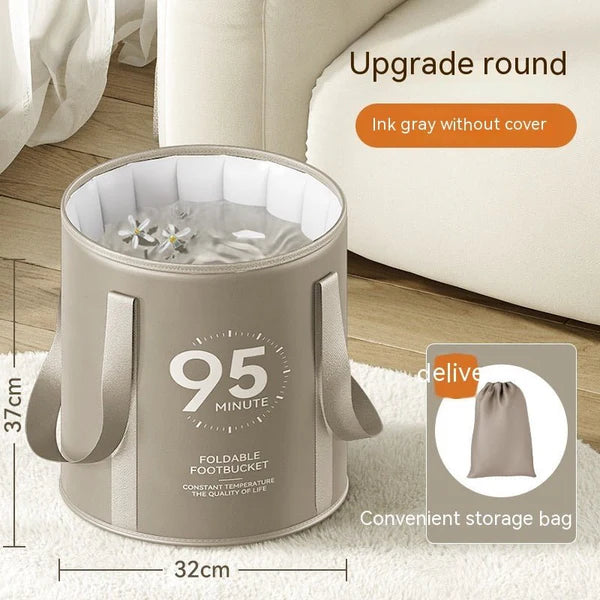 Household Folding Foot Bath Bag – Deep Portable Spa Tub for Adults