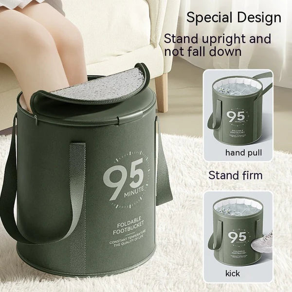 Household Folding Foot Bath Bag – Deep Portable Spa Tub for Adults