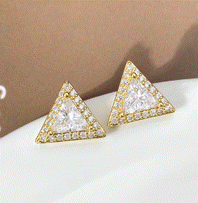 Women's Triangle Stud Earrings – Minimalist Chic with a Bold Edge