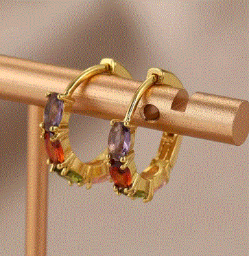 Multi Color Hoop Earrings – Bold & Playful Statement