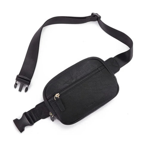 PU Leather Waist Bag – Adjustable Strap, Unisex Outdoor Crossbody