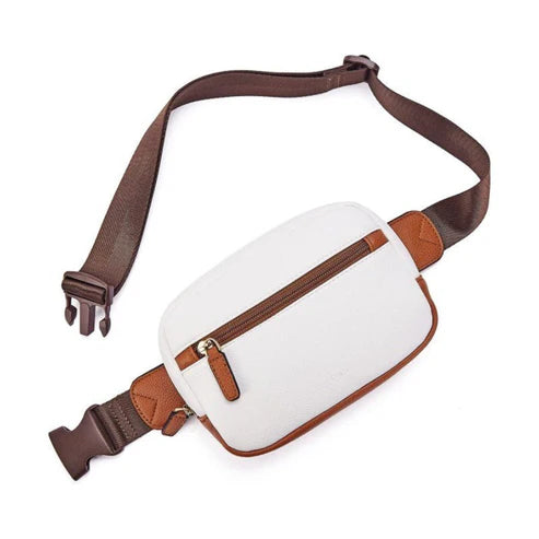 PU Leather Waist Bag – Adjustable Strap, Unisex Outdoor Crossbody