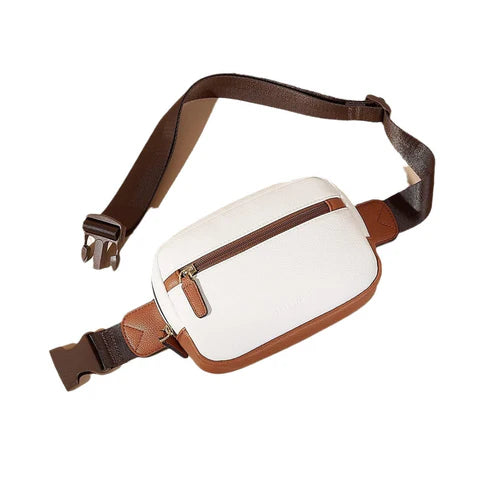 PU Leather Waist Bag – Adjustable Strap, Unisex Outdoor Crossbody