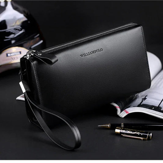 Men’s Genuine Leather Clutch Bag – Business & Casual