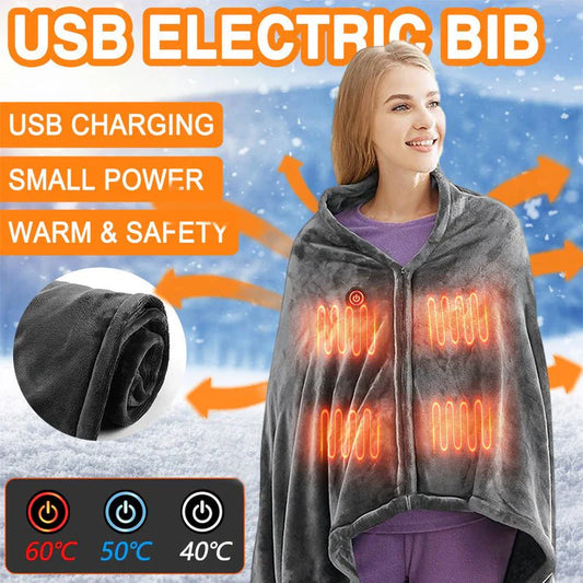 Winter Flannel Heated Blanket Cold Protection Body Warmer