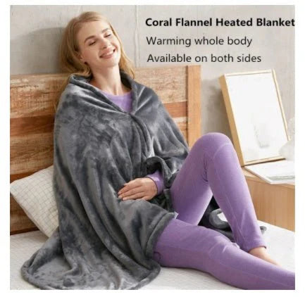 Winter Flannel Heated Blanket Cold Protection Body Warmer