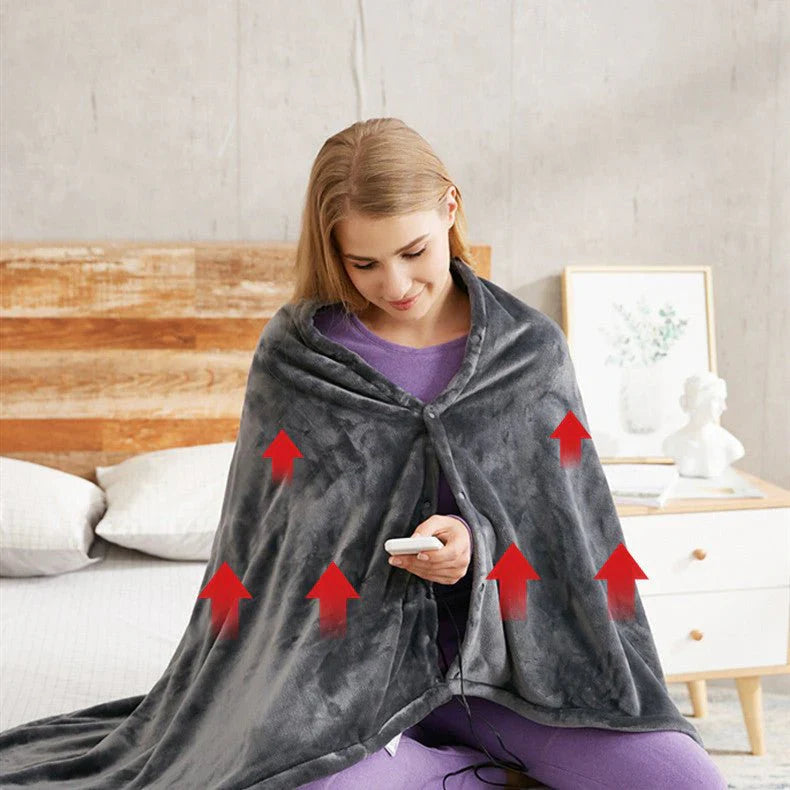 Winter Flannel Heated Blanket Cold Protection Body Warmer