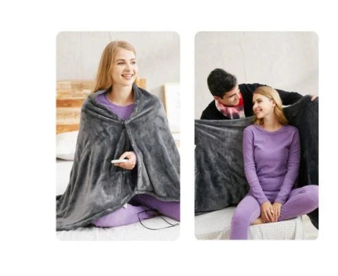 Winter Flannel Heated Blanket Cold Protection Body Warmer